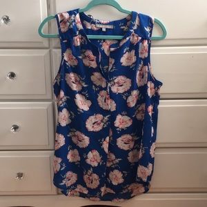 Daniel Rainn Cobalt floral blouse